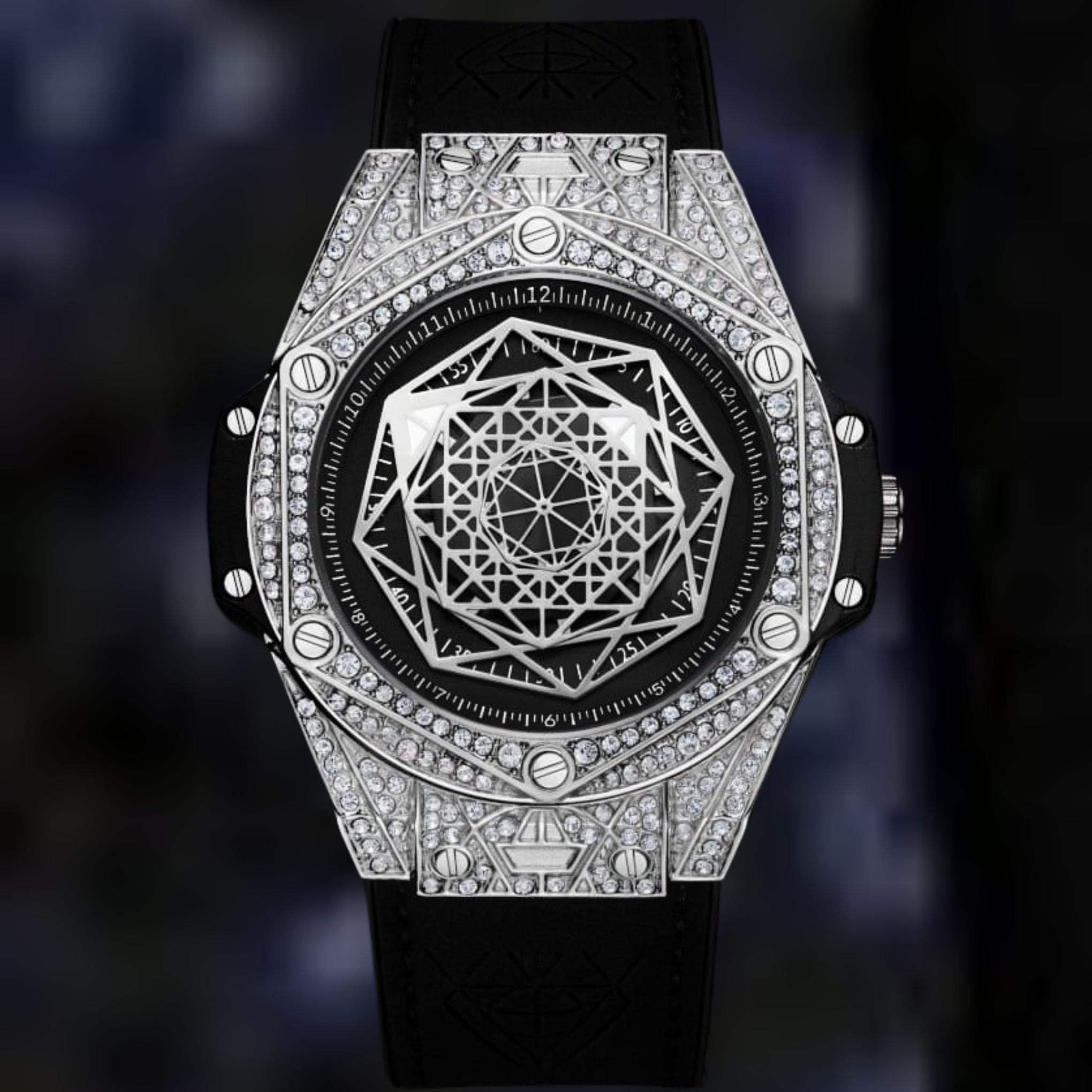 Iced out shop octagon watch