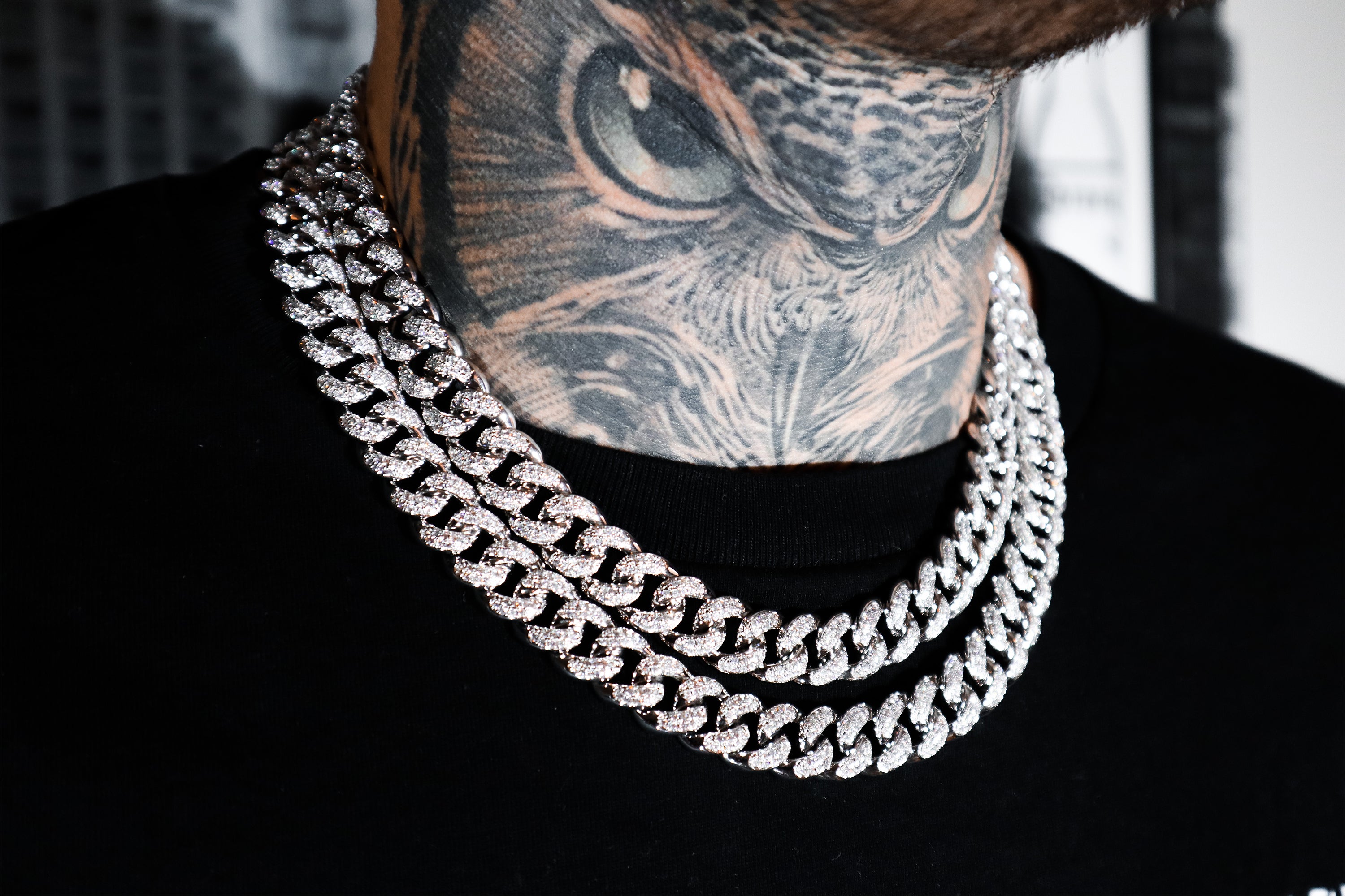 Miami Cuban Double Choker Set - Streetice