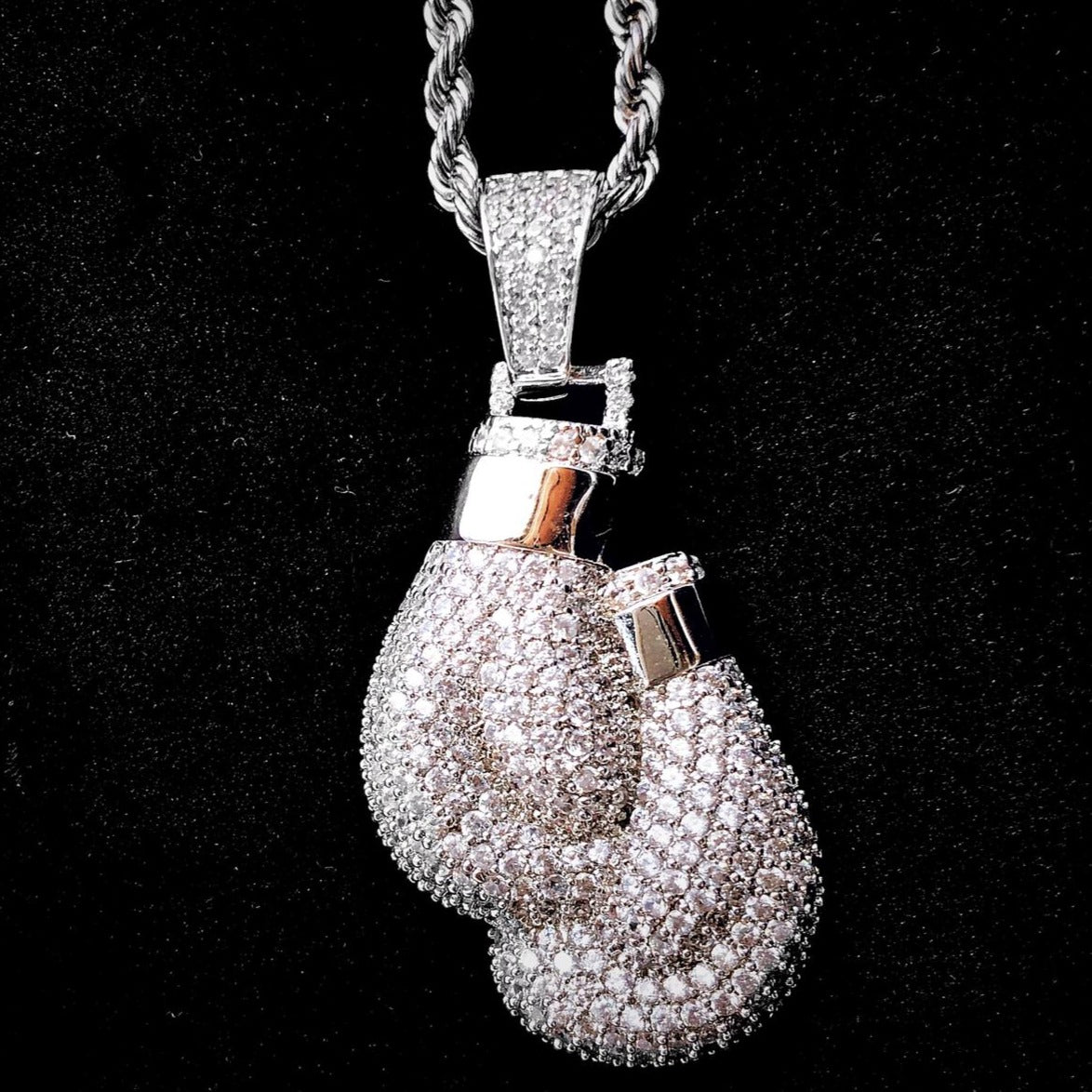 Iced Boxing Gloves Pendant - Streetice